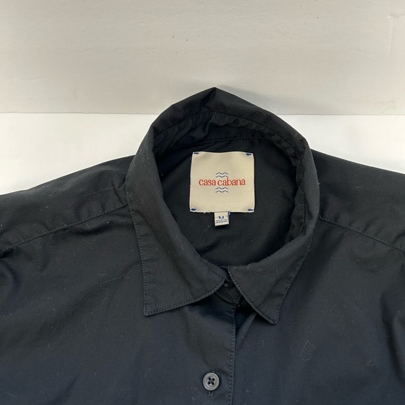 Casa Cabana/ Top Long Sleeve / button up/ Black / Size:M - Picture 6 of 7